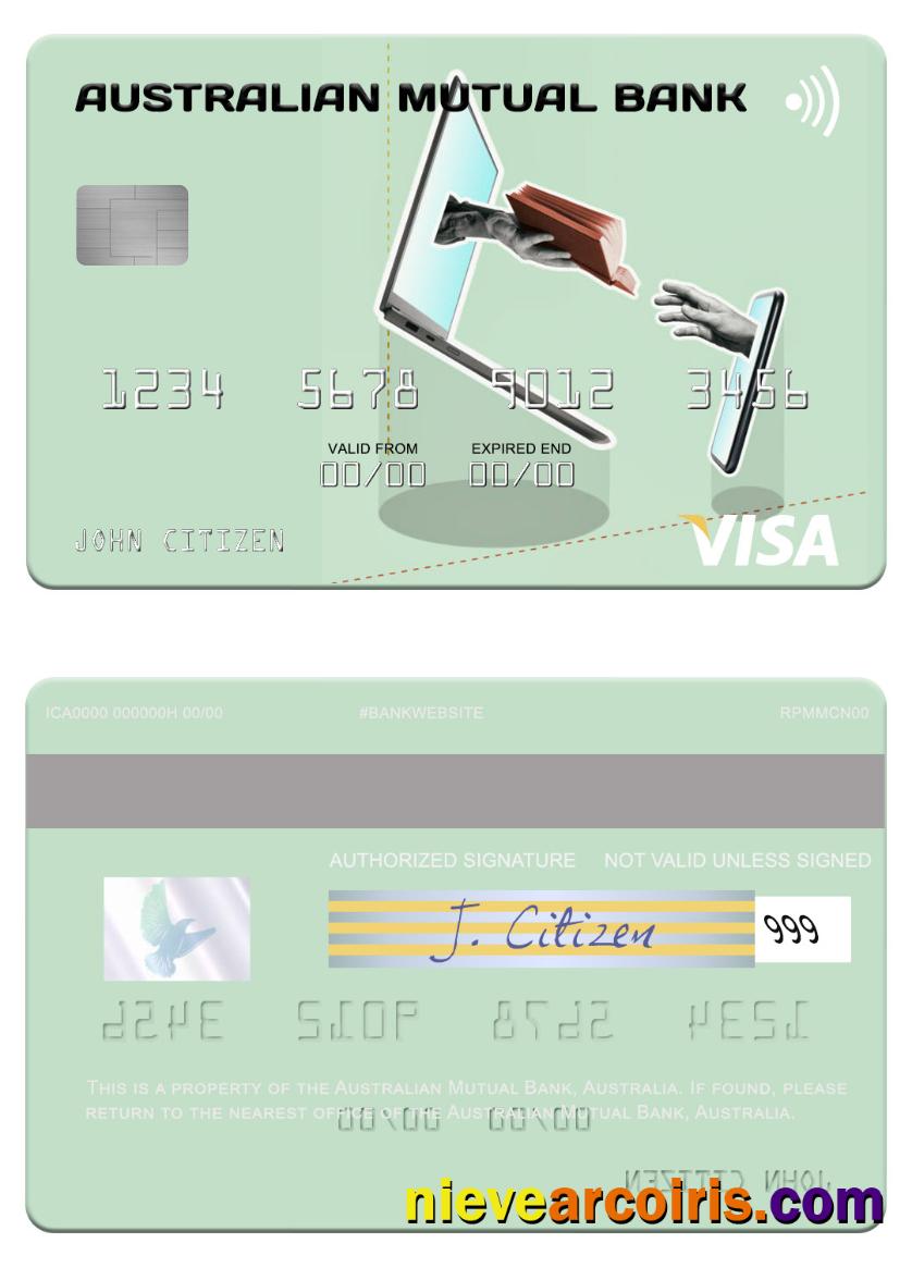 Australia Australian Mutual Bank visa card